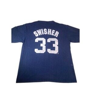 Swisher 33 New York Yankees majestic t shirt jersey large mlb